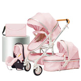 Poussette 3-en-1 pliable Mybooni — Multifonction siège auto inclus