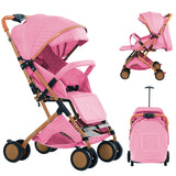 Poussette avec moustiquaire jusqu'à 20 kg panier rangement 4 roues pliable