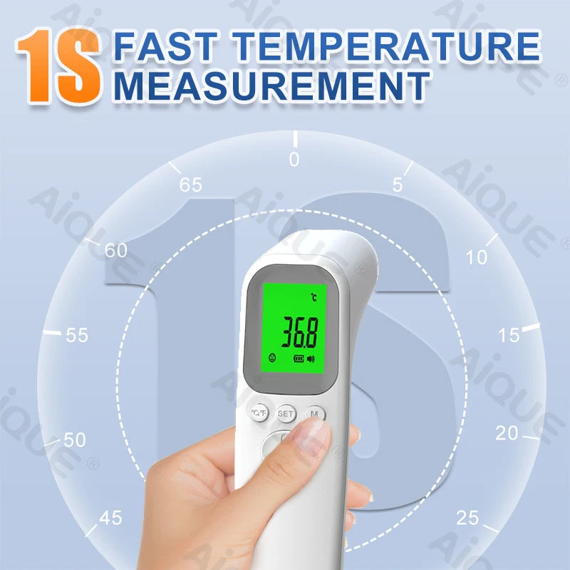 Thermomètre frontal sans contact Mybooni — Alerte fièvre, résultat en 1 seconde