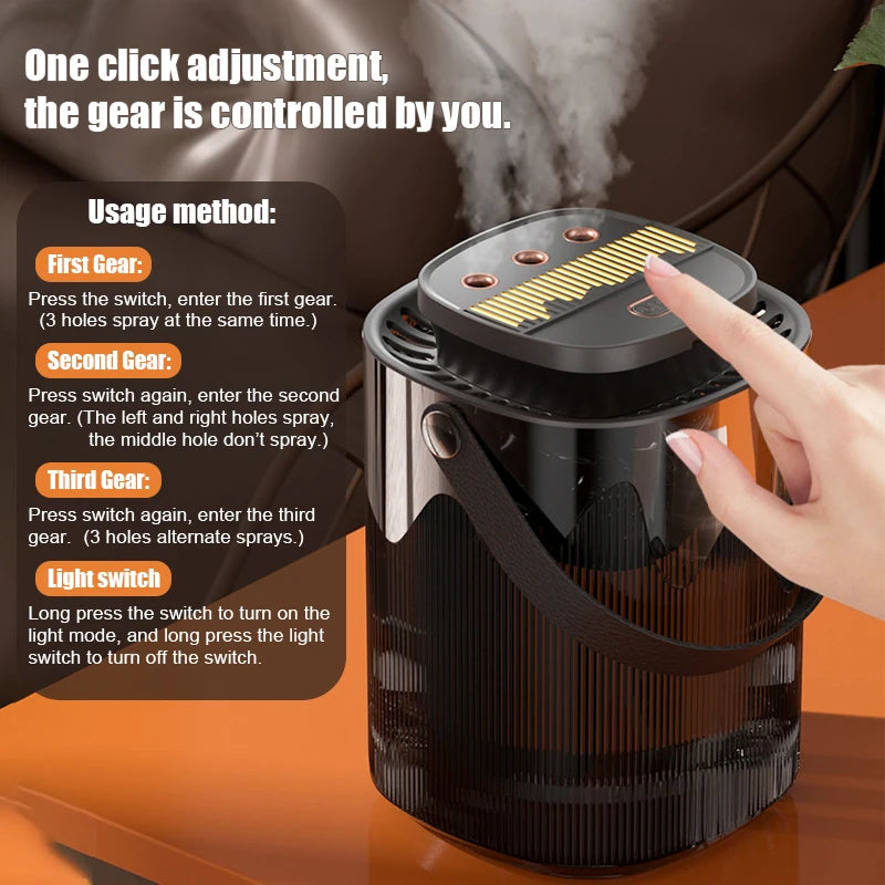 Humidificateur 3000ml Bouni — vue principale 3 buses USB