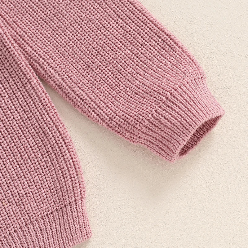 Pull tricoté assorti famille Mybooni — Mère et enfant broderie lettre