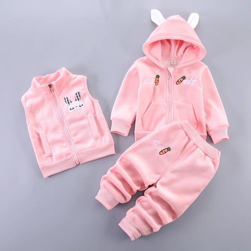 Ensemble sweat à capuche + pantalon bébé garçon/fille - tenue chaude automne-hiver nouveau-né