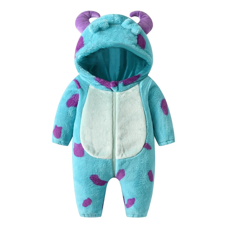 Combinaison polaire hiver bébé capuche corne — Bouni