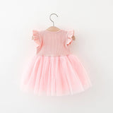 Summer New Waist Line Flower Mesh Yarn Skirt Gi — vue face | Bouni