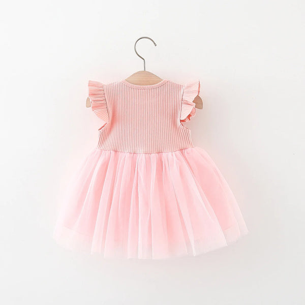 Summer New Waist Line Flower Mesh Yarn Skirt Gi — vue face | Bouni
