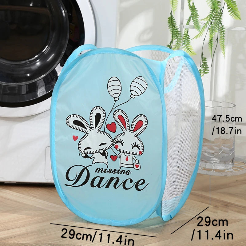 Cartoon Printed Foldable Laundry Basket Nylon M — vue complémentaire 1
