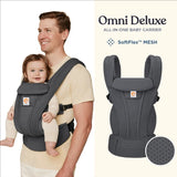 Porte-bébé Egobaby Omni Deluxe ergonomique 360 - sac à dos avec ceinture lombaire et sangle épaule