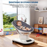 Balancelle électrique bébé Mybooni — Télécommande intelligente technologie 5D musique
