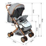 Poussette avec moustiquaire jusqu'à 20 kg panier rangement 4 roues pliable