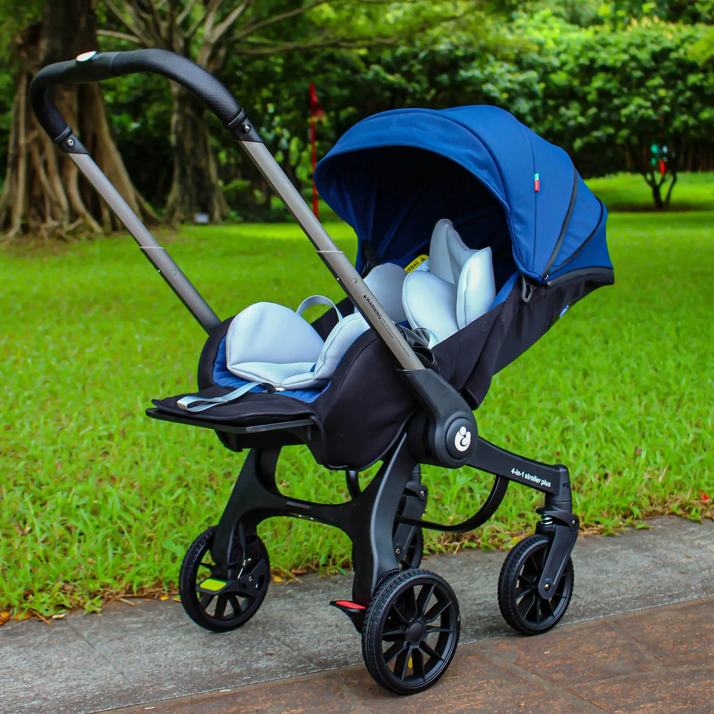 Poussette 4-en-1 multifonctionnelle pliable avec siège auto bébé EU Stock