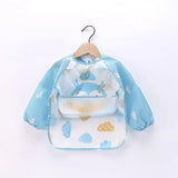 Bavoir tablier imperméable bébé manches longues - smock alimentation enfant plastron bavette vêtement