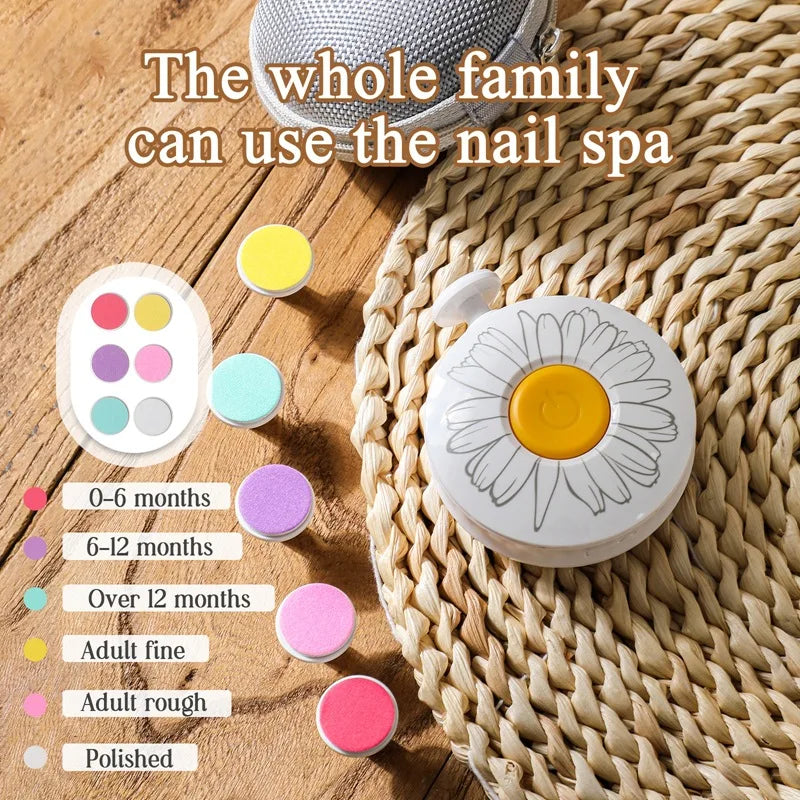 Lime à ongles électrique bébé cartoon - kit manucure pédicure nouveau-né outil soin enfant adulte
