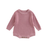 Combinaison tricot nouveau-né printemps-automne - grenouillère pull casual garçon fille 0-2 ans