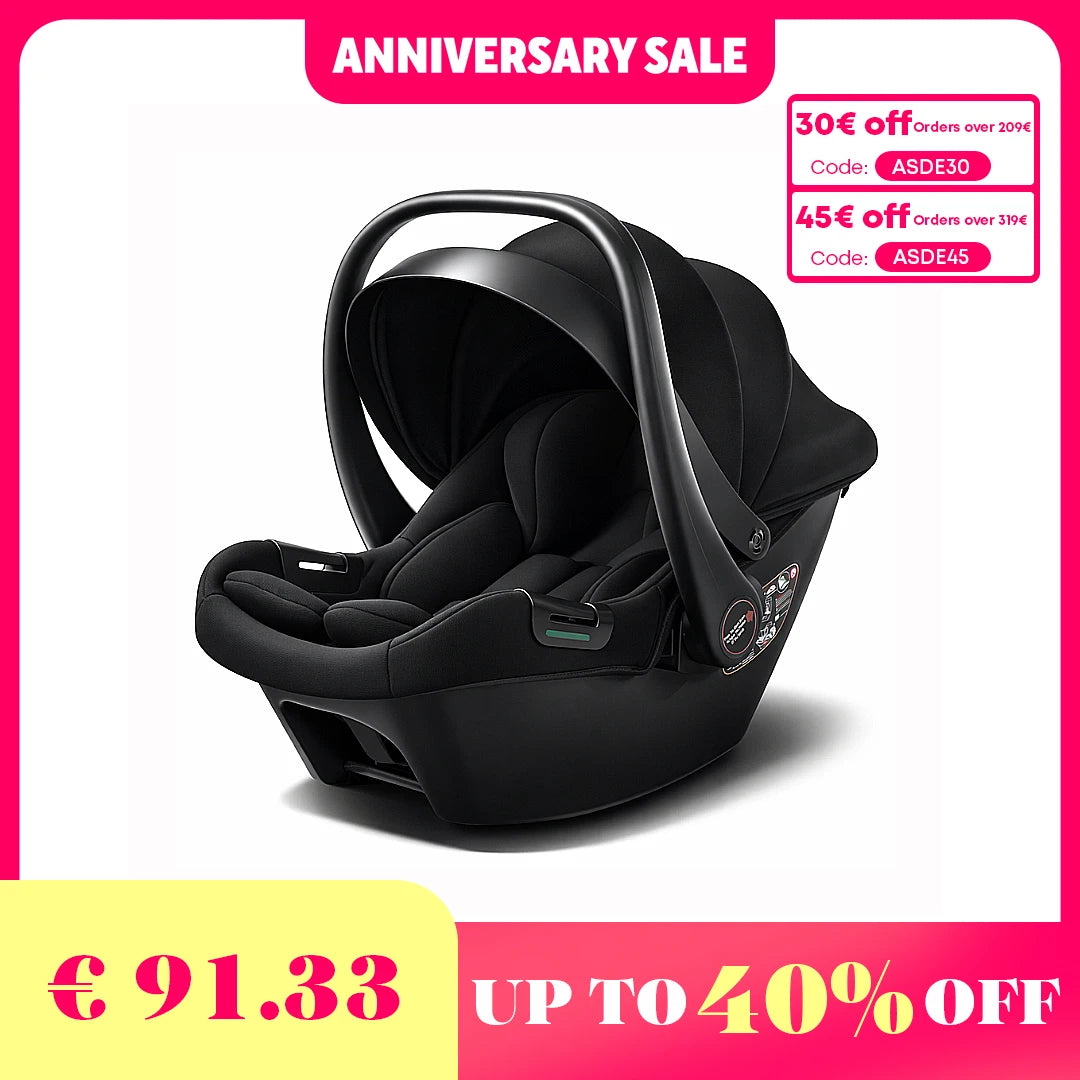 Siège auto bébé BabyVoyage I-Size jusqu'à 12kg - auvent solaire et ISOFIX
