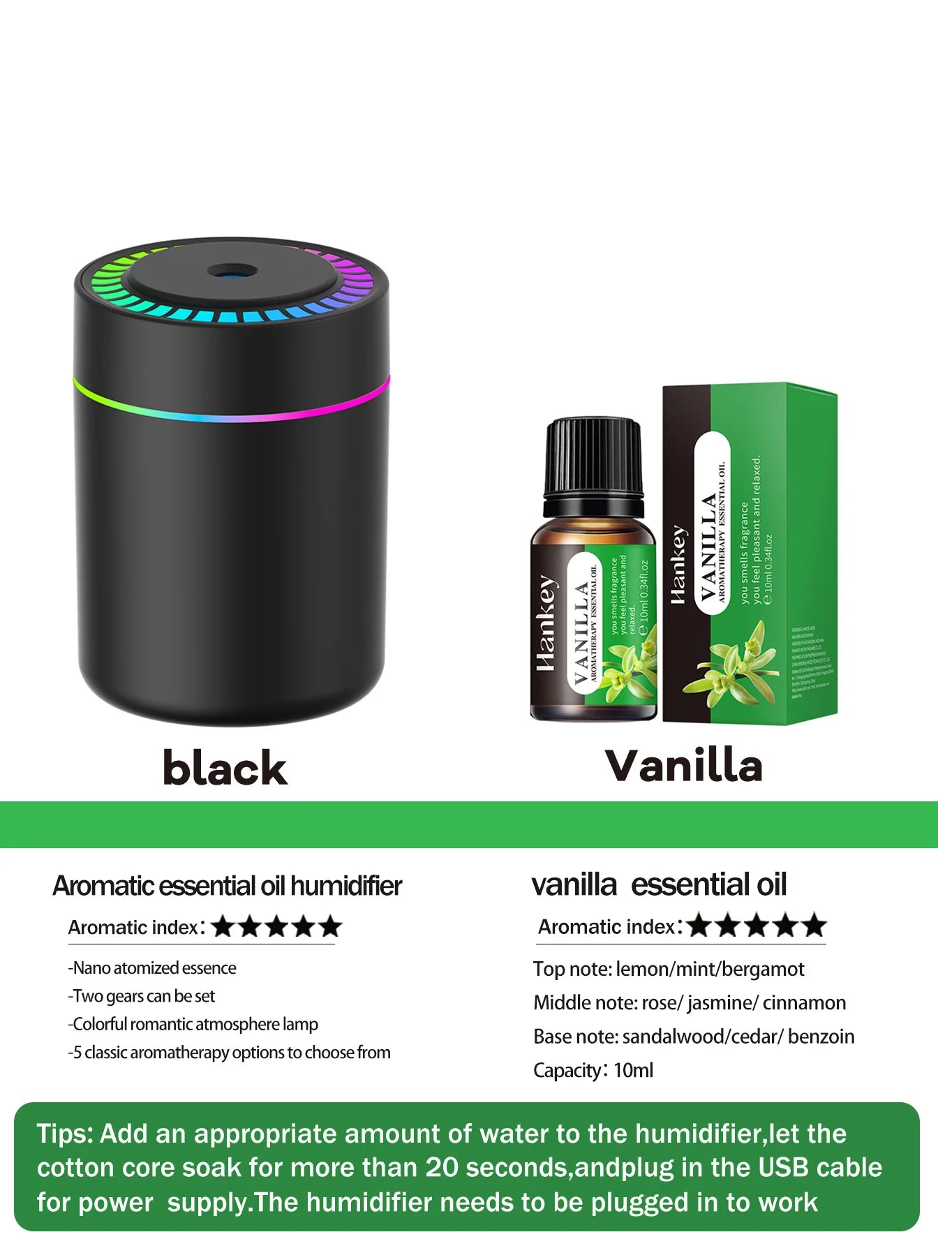 Humidificateur Bouni — arrêt automatique réservoir vide