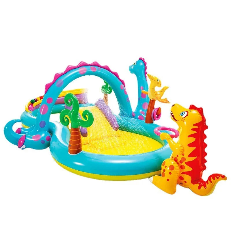 Piscine gonflable enfant Mybooni — Crocodile, licorne et dinosaure avec pompe