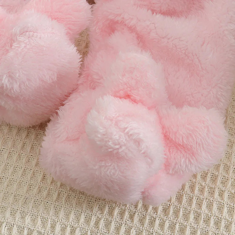 Combinaison bébé automne-hiver peluche chaud - grenouillère cartoon chien/lapin 0-2 ans