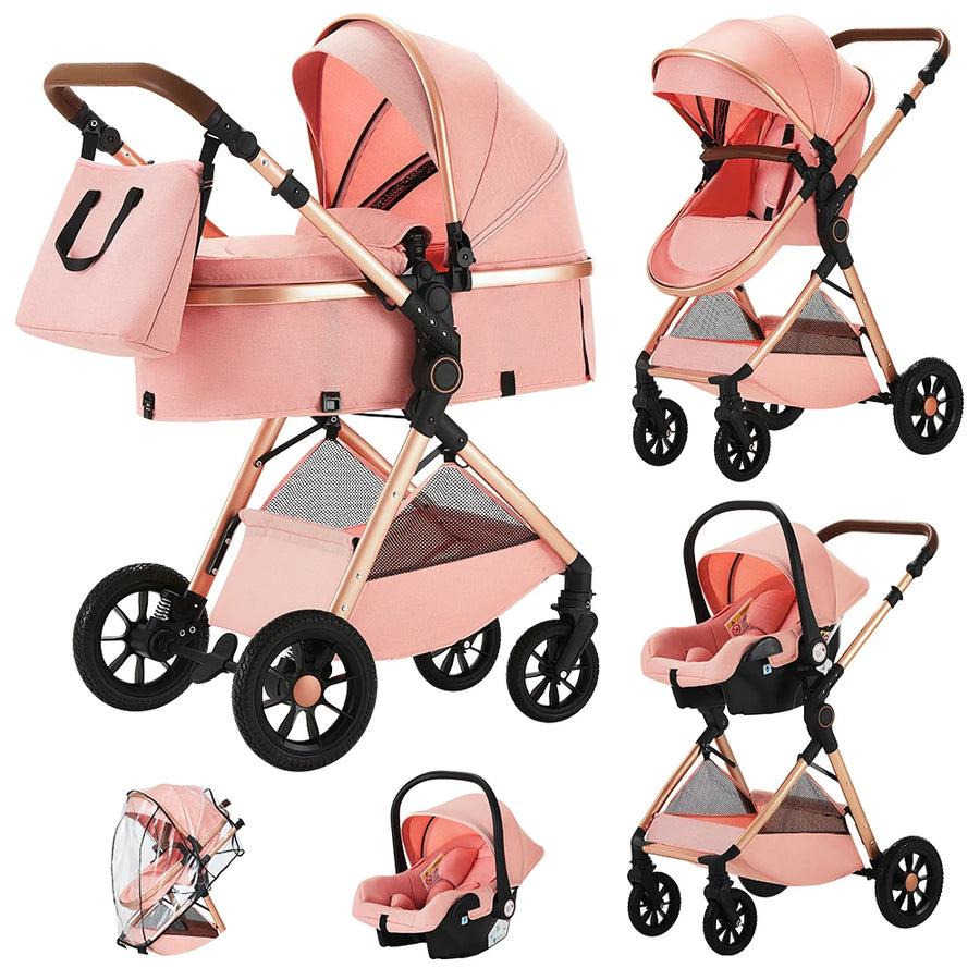 Système voyage 3-en-1 Bouni — Poussette réversible avec housse pluie