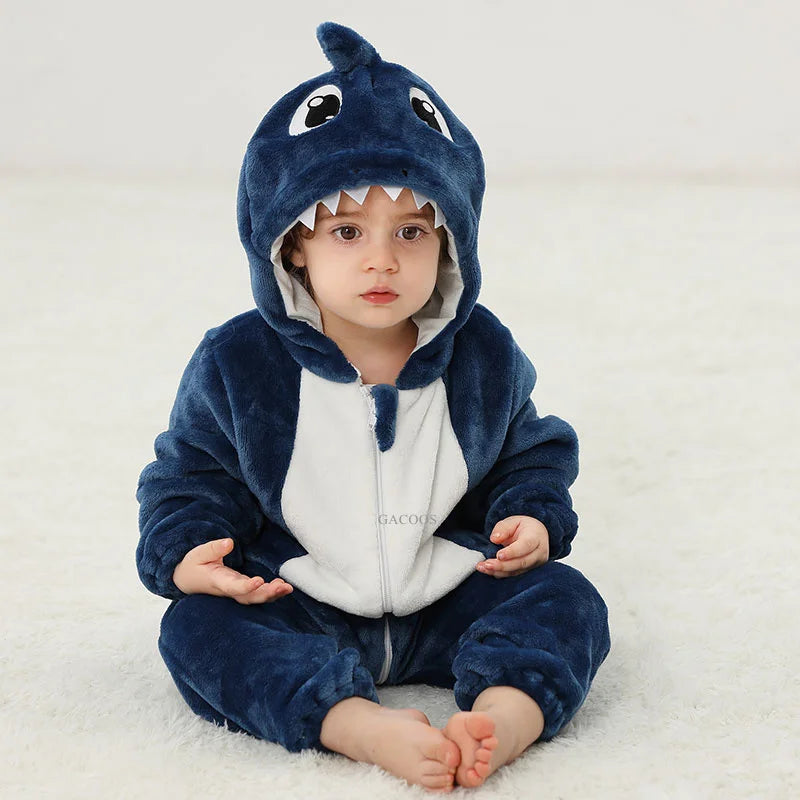 Pyjama combinaison polaire Mybooni — Motif licorne, lapin et dinosaure