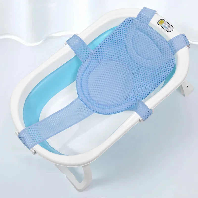 Oreiller baignoire nouveau-né antidérapant - coussin soutien corps bébé siège bain pliable tapis