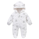 Grenouillère bébé flanelle douce chaude - combinaison imprimée cartoon automne-hiver 0-19 mois