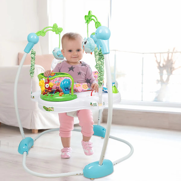 Balancelle bébé siège sauteur - table d'activités suspendue à partir de 9 mois