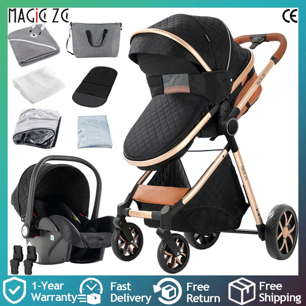 Système voyage 3-en-1 Bouni — Siège auto harnais sécurité nouveau-né