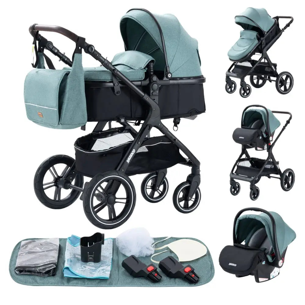 Poussette 3-en-1 multifonction Mybooni — Nacelle pliable légère