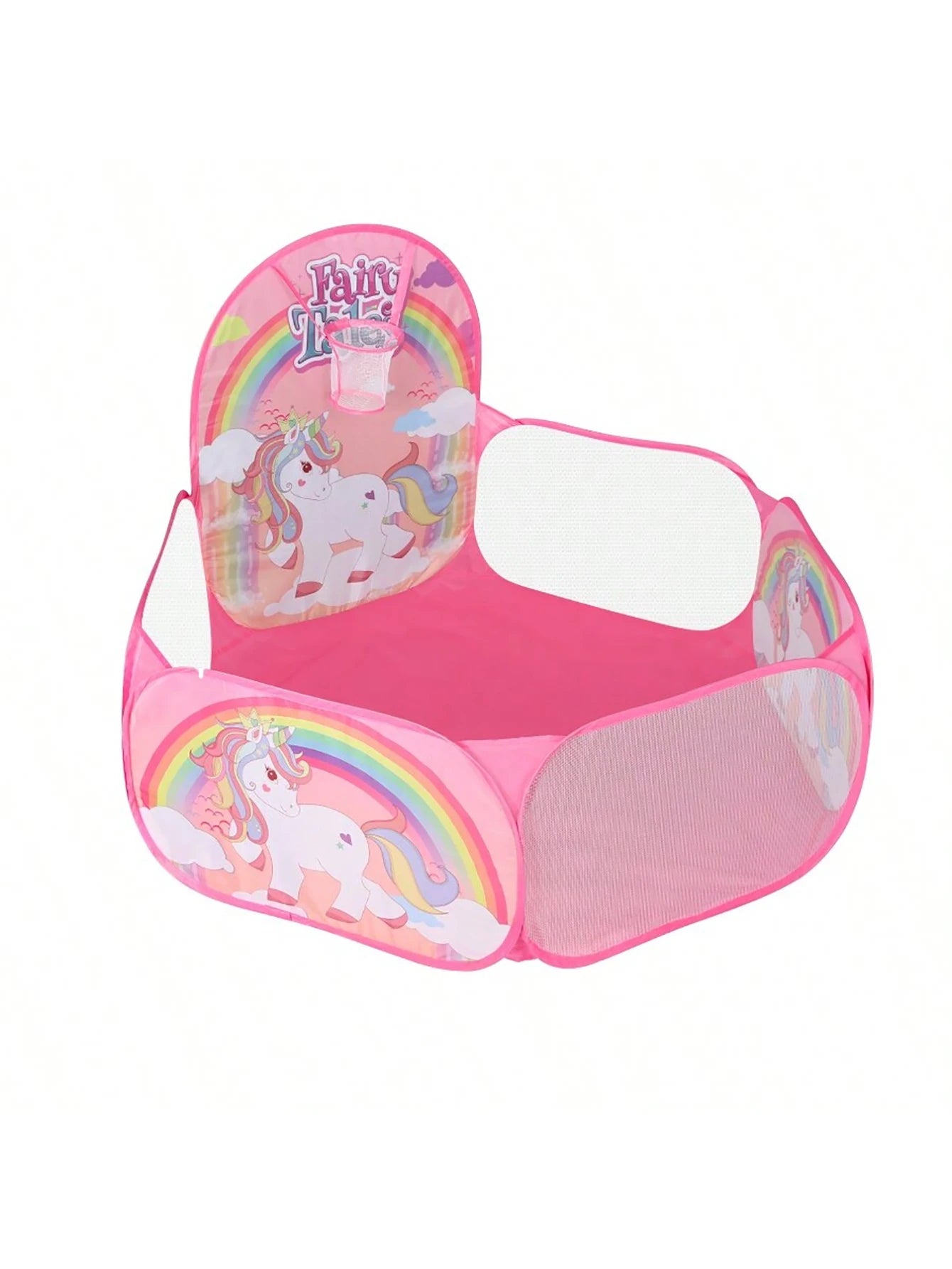 Piscine à balles pliable Mybooni | Tente de jeu avec panier de basketball 18M+
