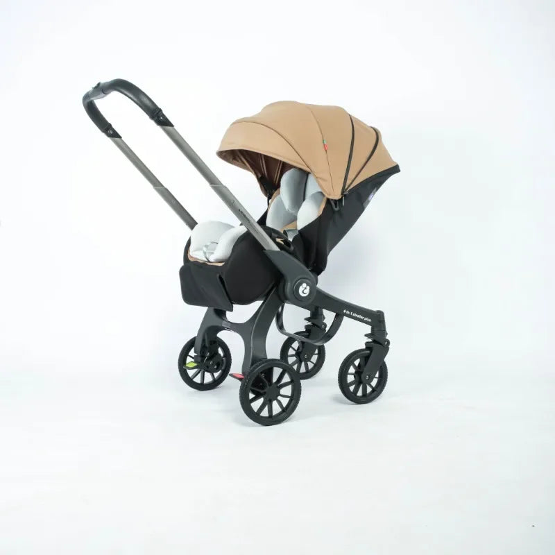 Poussette 4-en-1 multifonctionnelle pliable avec siège auto bébé EU Stock