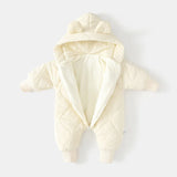 Grenouillère bébé hiver fourrure Mybooni — Motif ours dessin animé
