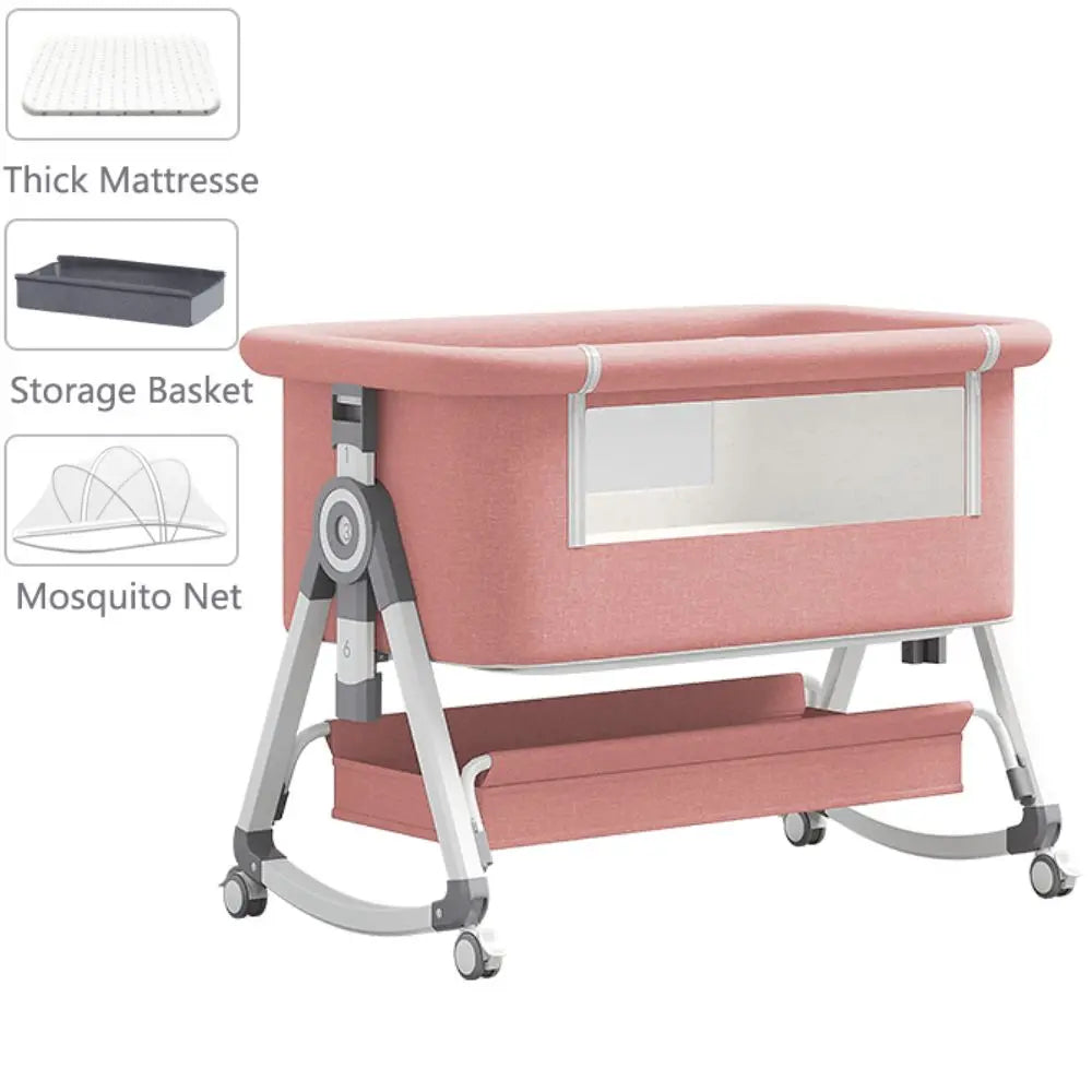 Lit bébé multifonction pliable Mybooni — Berceau balançoire cododo portable