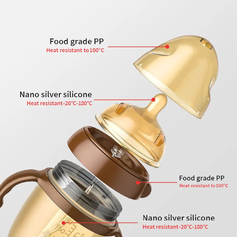 Biberon silicone nano Bouni — Poignée anti-étouffement 150 ml et 250 ml