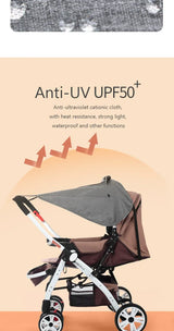 Pare-soleil poussette universel protection UV - voile carrosserie landau siège auto visière soleil