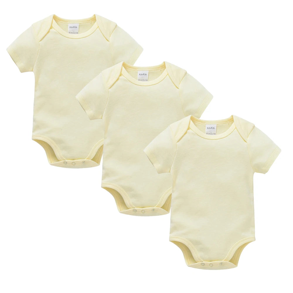 Pack 3 ou 5 bodies manches courtes Mybooni — Coton blanc 0-24 mois