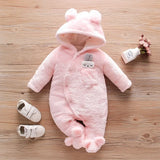 Combinaison bébé automne-hiver peluche chaud - grenouillère cartoon chien/lapin 0-2 ans