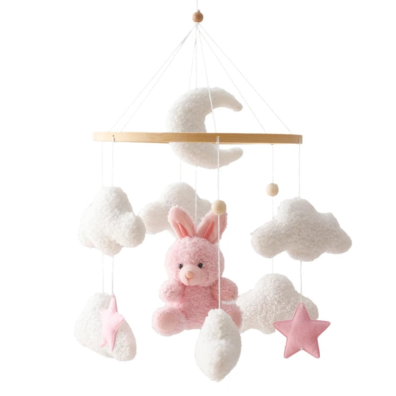 Mobile musical bois lit bébé Mybooni — Hochet suspendu boîte à musique