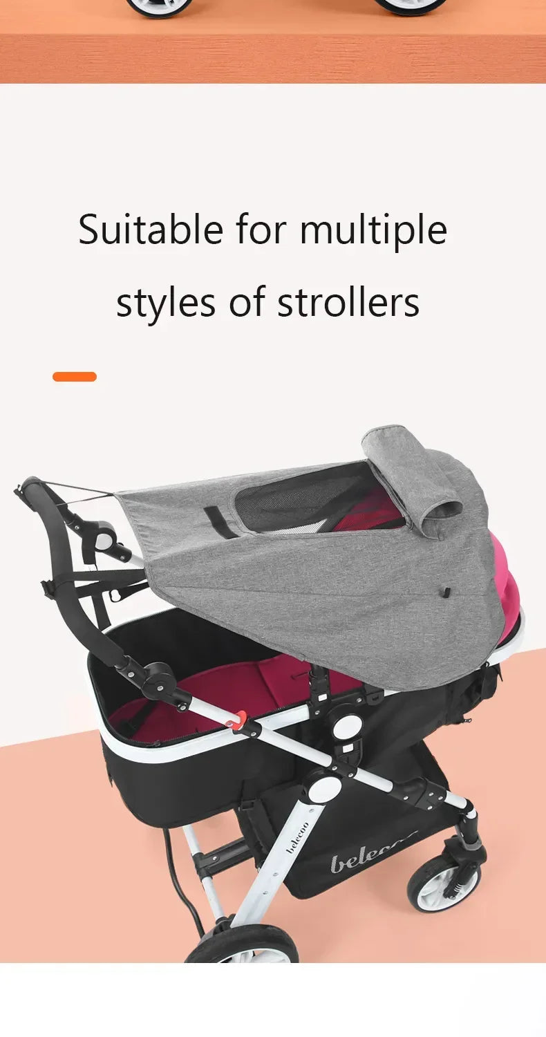 Pare-soleil poussette universel protection UV - voile carrosserie landau siège auto visière soleil