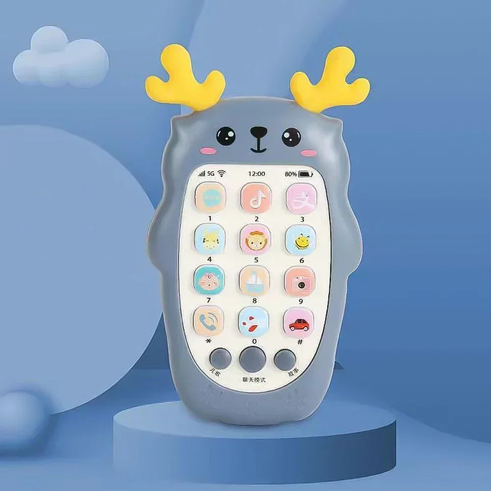 Téléphone jouet bébé bilingue avec anneau dentition et musique - jouet éducatif électronique enfant