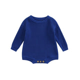 Combinaison tricot nouveau-né printemps-automne - grenouillère pull casual garçon fille 0-2 ans