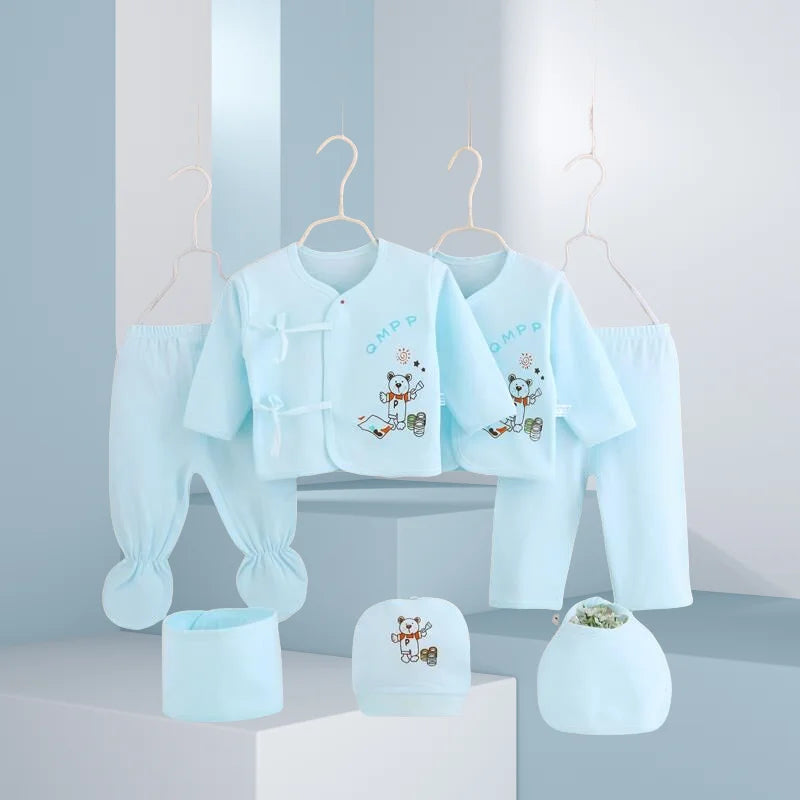 Coffret vêtements nouveau-né 7 pièces Bouni — Body, pantalon, bavoir et bonnet