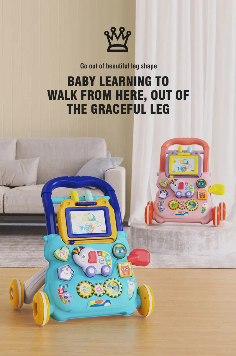Trotteur bébé musical avec lumières pour 0-12 mois