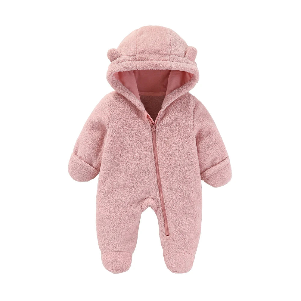 Grenouillère bébé flanelle douce chaude - combinaison imprimée cartoon automne-hiver 0-19 mois