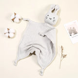 Doudou chat en mousseline coton pour nouveau-né