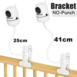 Support caméra babyphone flexible clip - fixation universelle pliable sans perçage webcam moniteur