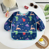 Bavoir tablier imperméable bébé manches longues - smock alimentation enfant plastron bavette vêtement
