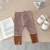 Legging bébé bicolore rayé automne - pantalon enfant couleurs bonbon 3-18 mois