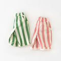 Pantalon rayé taille haute enfant MILANCEL - style coréen décontracté