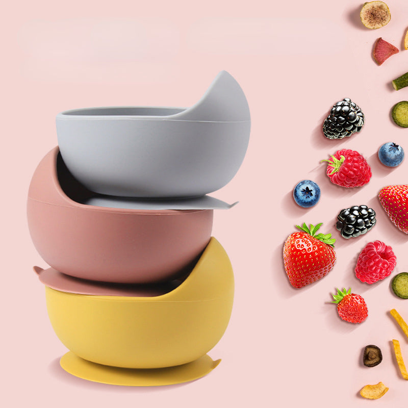 Set repas bébé silicone sans BPA ventouse - bol assiette tasse paille cuillère fourchette enfant
