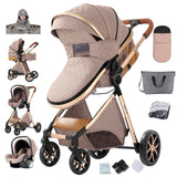 Poussette 3-en-1 évolutive Mybooni | Nacelle, siège auto et landau